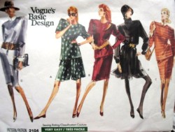 2104 87 KNIT DRESS, TOP,SKIRT,FLARE CULOTTES PATTERN 14-18